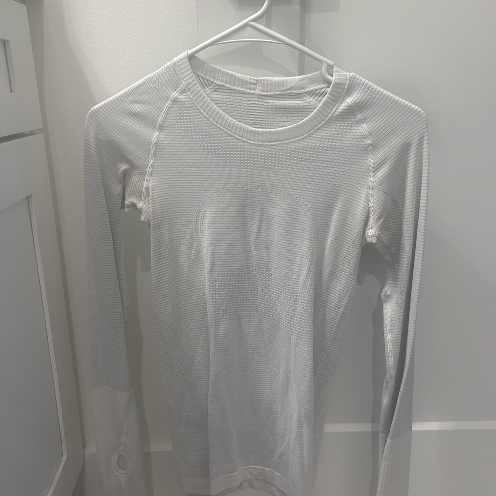 Lululemon White Long Sleeve Top